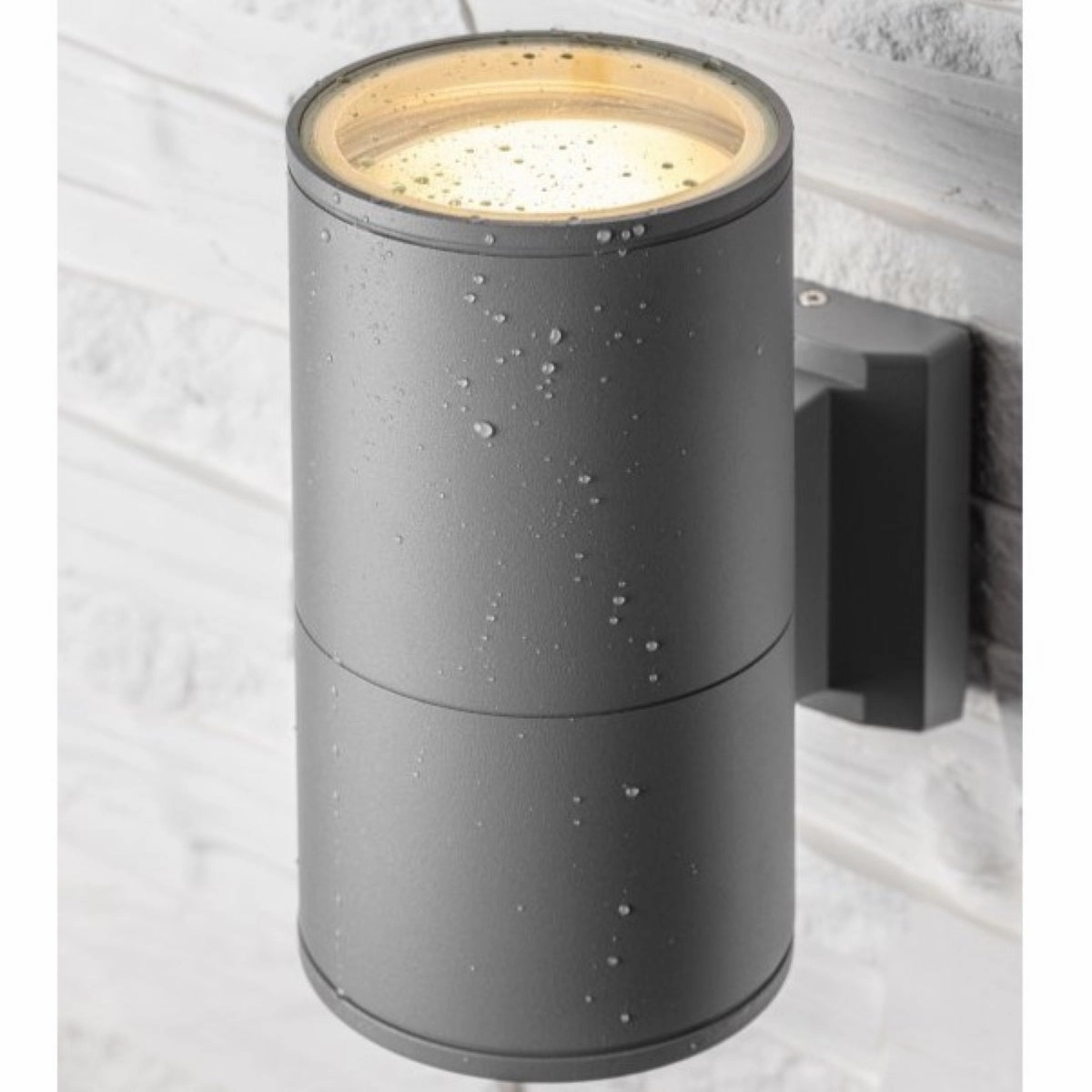 CGC LUAN Matte Grey Extra Large Single Bulb Outdoor Cylinder Wall Light