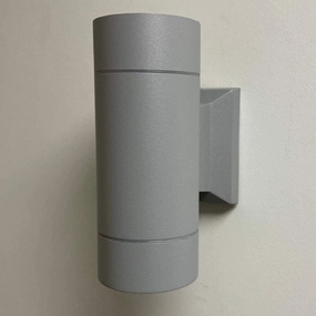CGC LUAN Matte Grey Large Double Bulb Outdoor Cylinder Wall LightOutdoor wall sconces with motion sensor