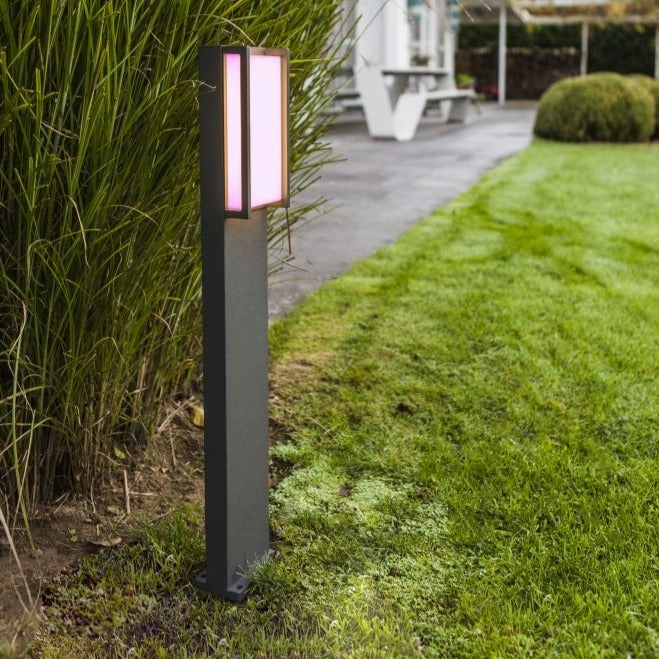 CGC MARLA Dark Grey RGB Rectangular LED Post Light