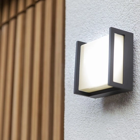CGC MARLA Dark Grey Square LED Wall LightOutdoor wall sconces with motion sensor