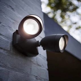 CGC MARTHA Black Double LED Outdoor FloodlightWeatherproof outdoor lighting