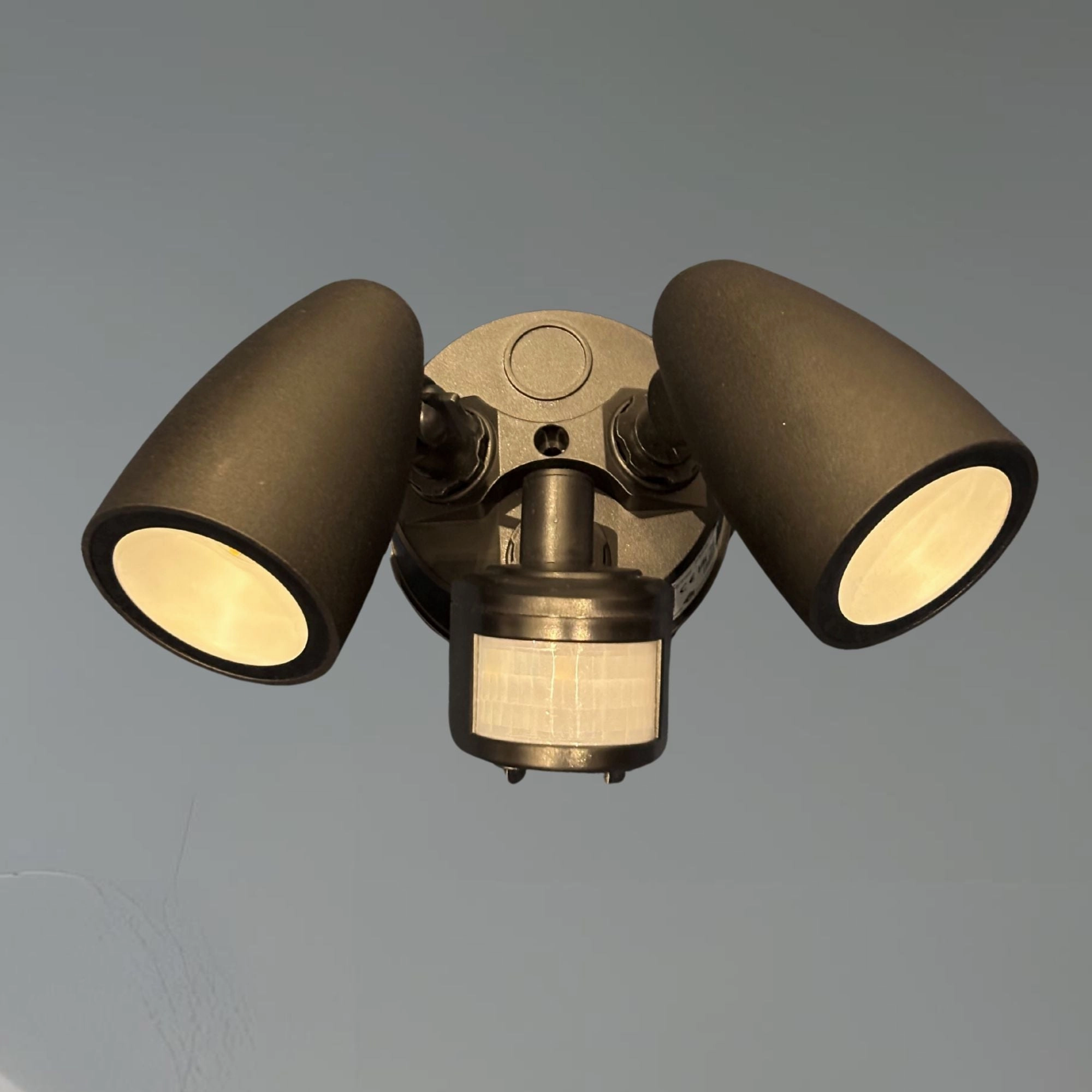 CGC MARTHA II Black Double Floodlight With Sensor LED Outdoor