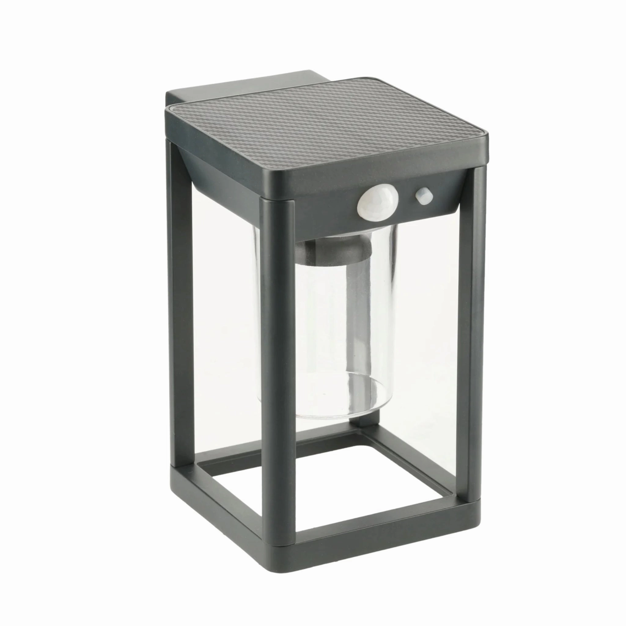 CGC MASE Anthracite Grey Solar Outdoor Wall Light Lantern Motion Sensor IP54