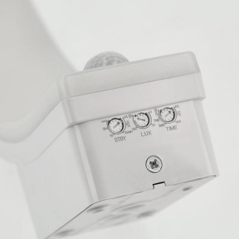 CGC MATEO White Curved LED Wall Light with PIR Motion Sensor Full Opal Front Diffuser