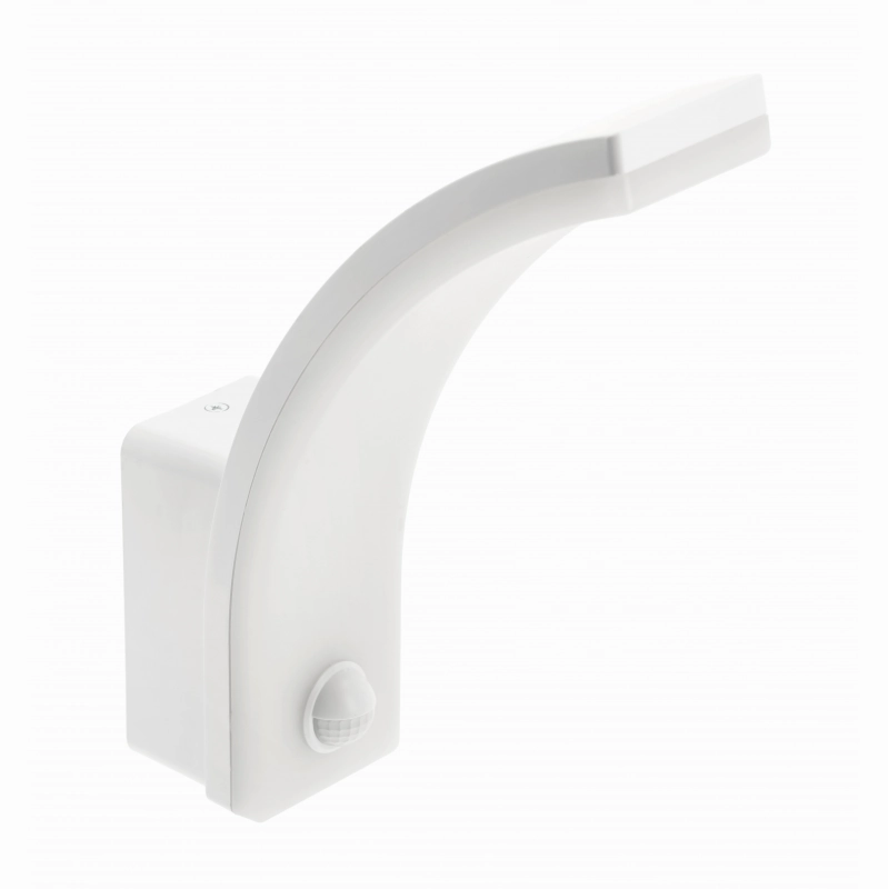CGC MATEO White Curved LED Wall Light with PIR Motion Sensor Full Opal Front Diffuser