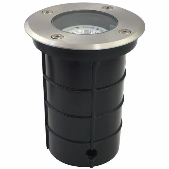 CGC MEADOW Two Round Large Stainless Steel Inground Or Decking Lights