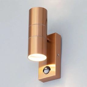 CGC MIA Copper Dual Outdoor Wall Light With Motion SensorWeatherproof outdoor lighting