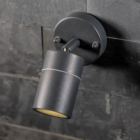 CGC MIA Dark Grey Stainless Steel GU10 Adjustable Outdoor Wall Light IP44Outdoor wall sconces with motion sensor