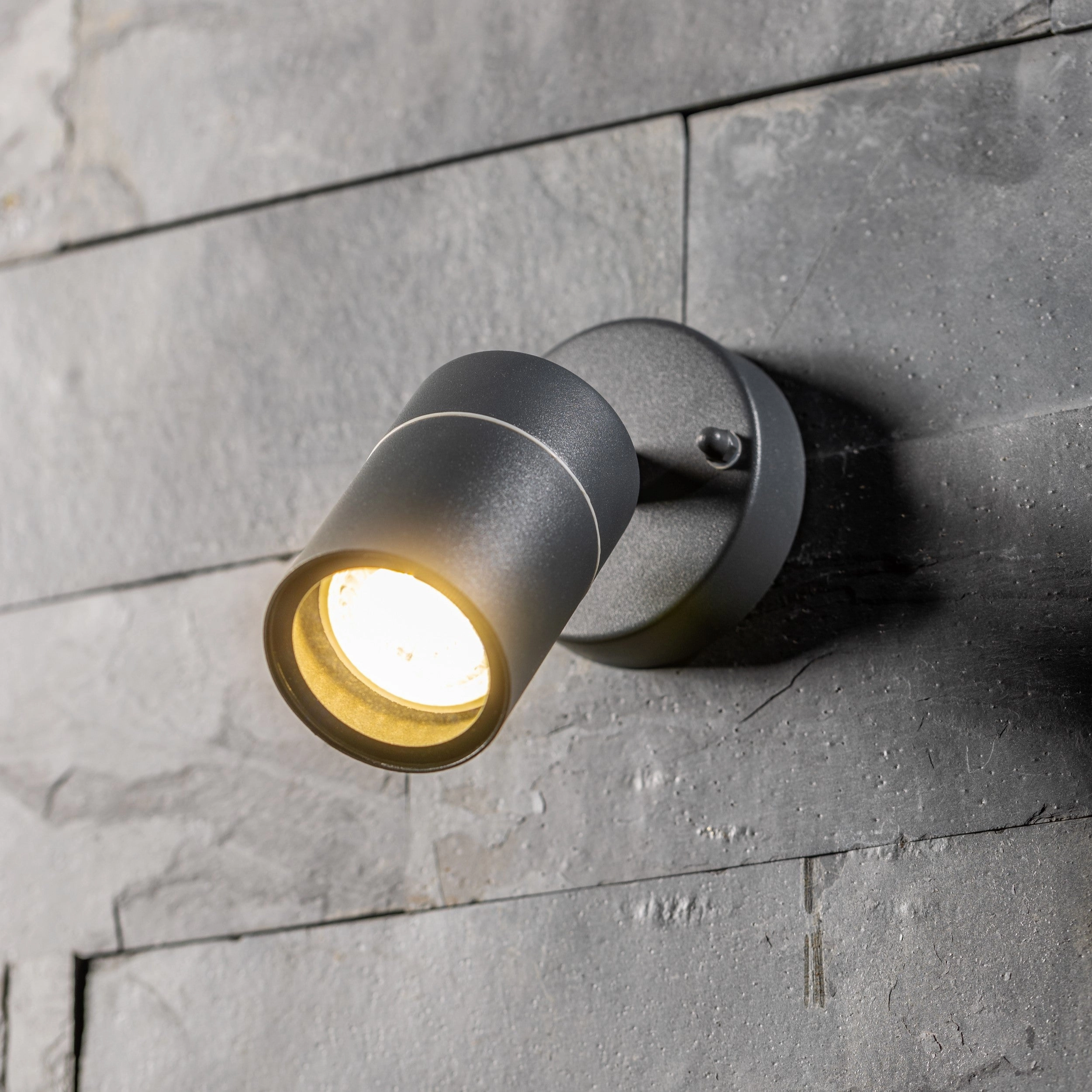 CGC MIA Dark Grey Stainless Steel GU10 Adjustable Outdoor Wall Light IP44