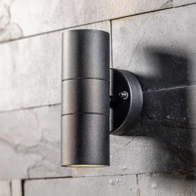 CGC MIA Dark Grey Stainless Steel GU10 Up and Down Outdoor Wall Light IP44Outdoor wall sconces with motion sensor