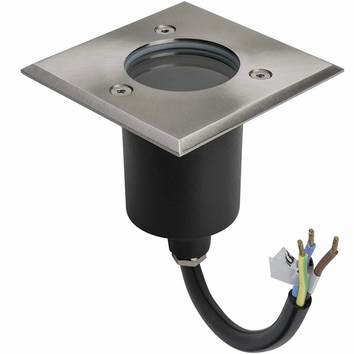 CGC MYAH Two Square Small With Bulbs Stainless Steel Inground Or Decking Lights