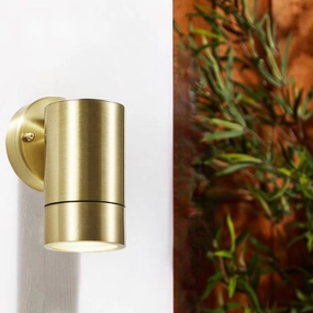 CGC NOAH Brass GU10 Single Down Outdoor Wall Light Spotlight IP54Outdoor wall sconces with motion sensor