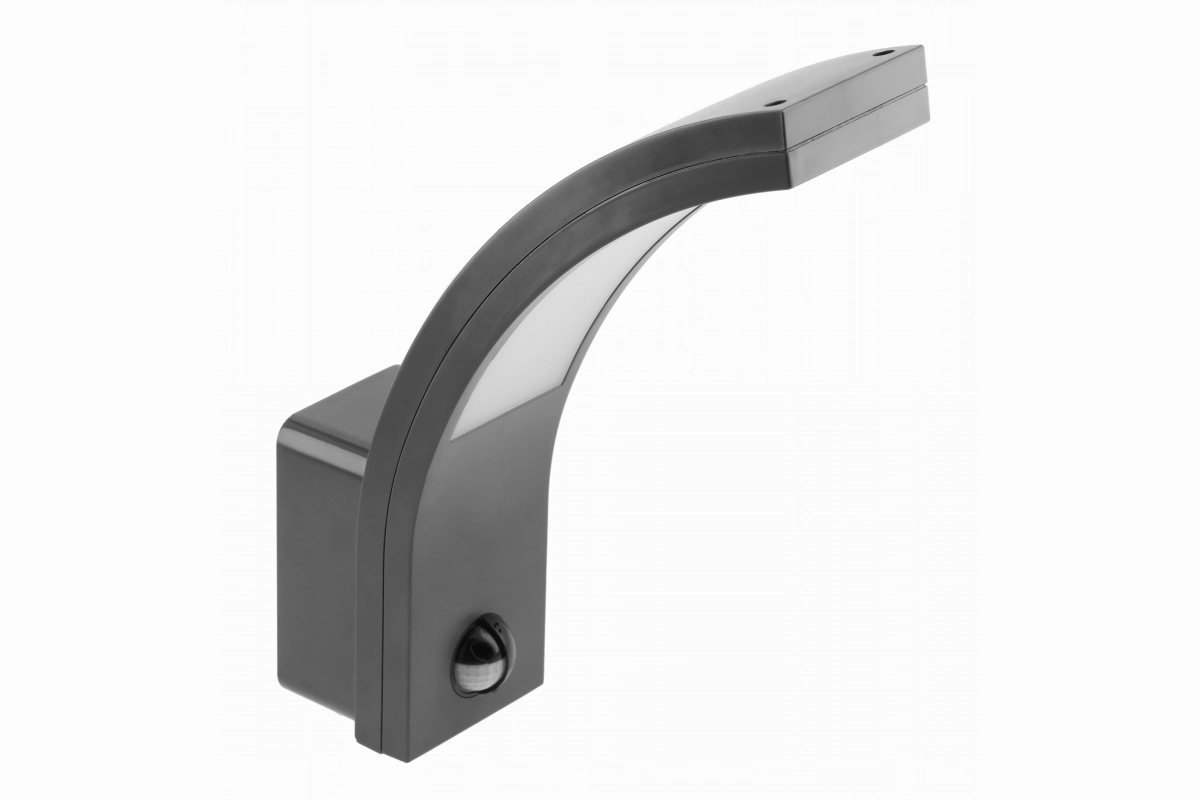 CGC PARIS Grey LED Curved Outdoor Wall Light With Motion Sensor