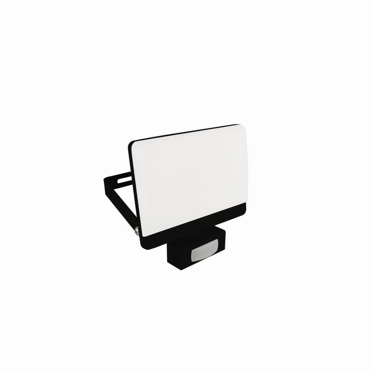 CGC PARRY 15W LED PIR Motion Sensor Floodlight Black Body with Full Front White Opal Diffuser 1300lm 4000k