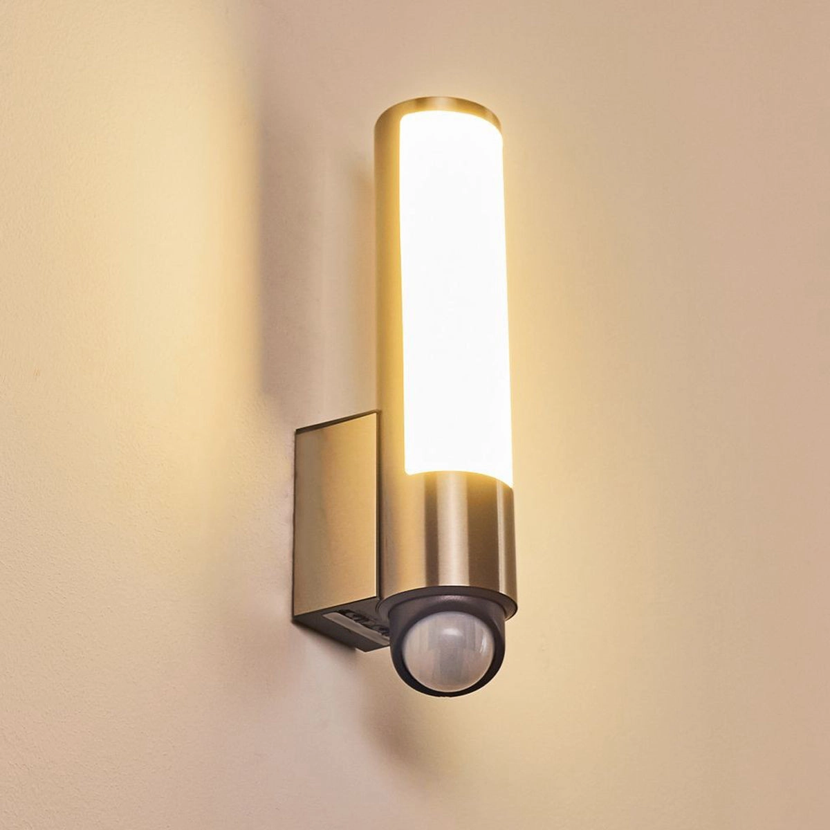 CGC SHELBY Stainless Steel Cylindrical LED Wall Light With Motion Sensor