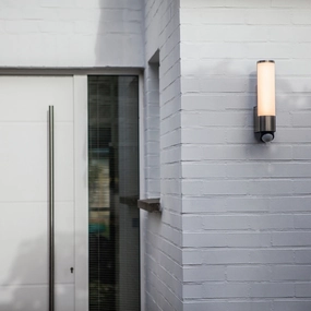 CGC SHELBY Stainless Steel Cylindrical LED Wall Light With Motion SensorWeatherproof outdoor lighting