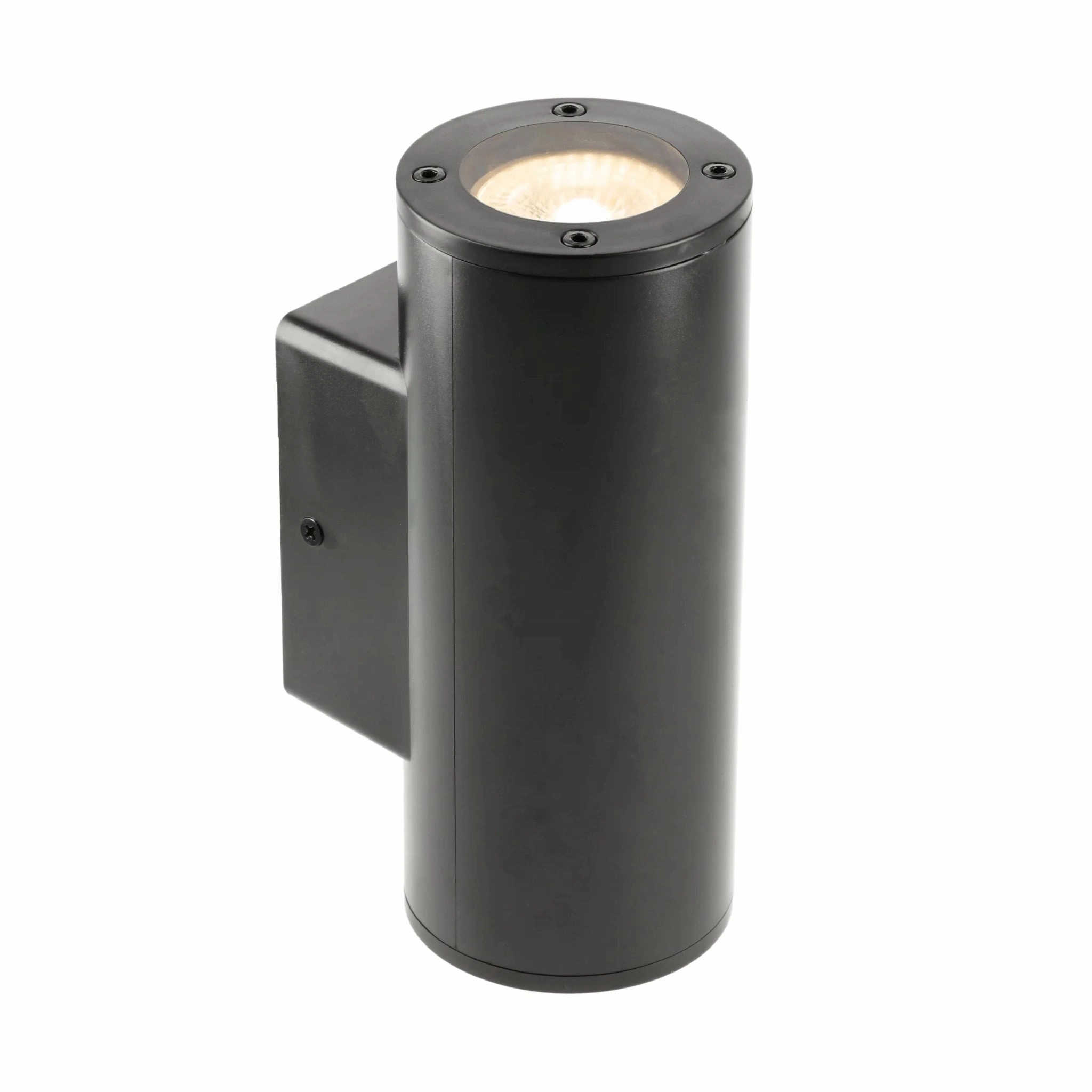 CGC SHERRI Black Cylinder Outdoor Up and Down Wall Light