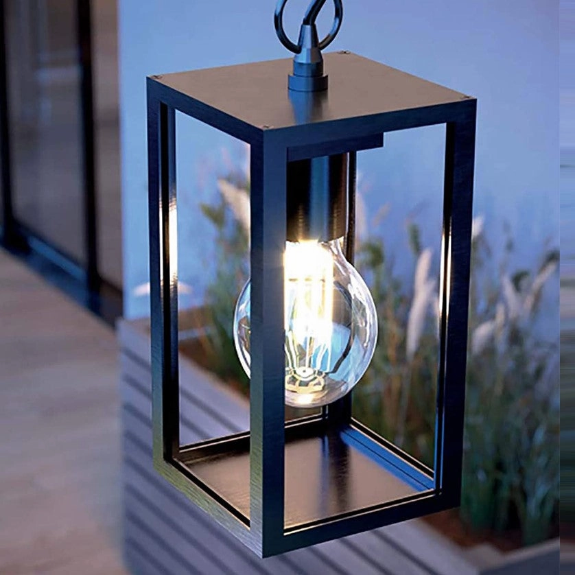 CGC SIENNA Black Hanging Outdoor Porch Lantern Ceiling LightWeatherproof outdoor lighting