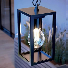 CGC SIENNA Black Hanging Outdoor Porch Lantern Ceiling LightWeatherproof outdoor lighting