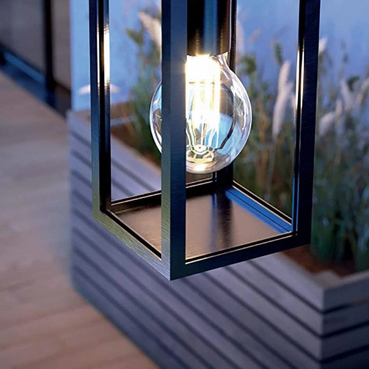 CGC SIENNA Black Hanging Outdoor Porch Lantern Ceiling Light