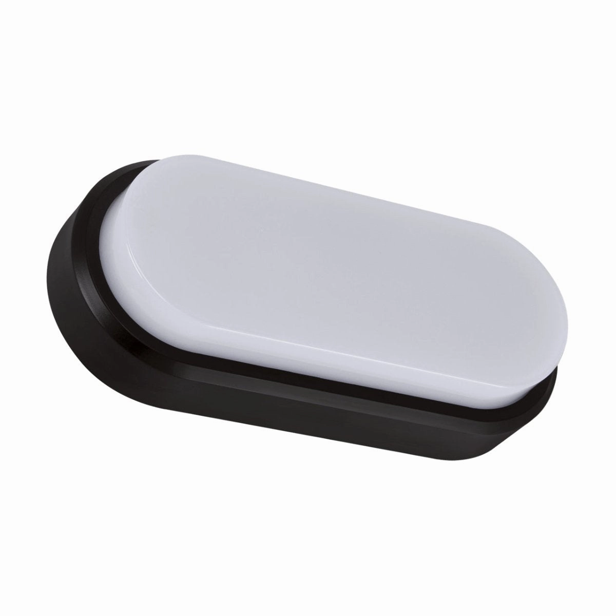 CGC SONNY Black Opal Oval Outdoor Wall Light Bulkhead 18W