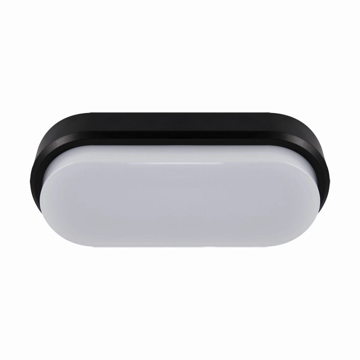 CGC SONNY Black Opal Oval Outdoor Wall Light Bulkhead 18W