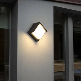 CGC SOPHIA Square Black & White LED Wall Or Ceiling LightWeatherproof outdoor lighting