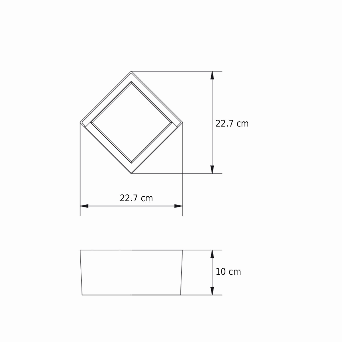 CGC SOPHIA Square Black & White LED Wall Or Ceiling Light