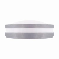 CGC STAX Round Grey LED Outdoor Wall Light Bulkhead with House Number Pack