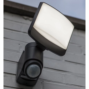 CGC SUNSHINE Grey Solar Flood Outdoor LED Wall Light With Motion SensorWeatherproof outdoor lighting
