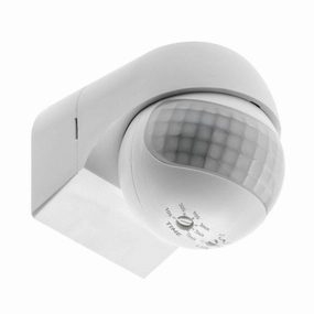 CGC Surface Mount Microwave Motion Sensor IP44 White Wall or Ceiling MountWeatherproof outdoor lighting