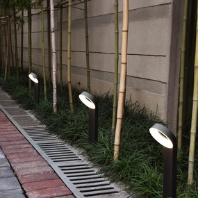 CGC THEA Dark Grey Halo LED Outdoor Post LightWeatherproof outdoor lighting