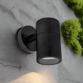 CGC TOPAZ Black GU10 Outdoor Down Wall Light Polycarbonate IP54Weatherproof outdoor lighting