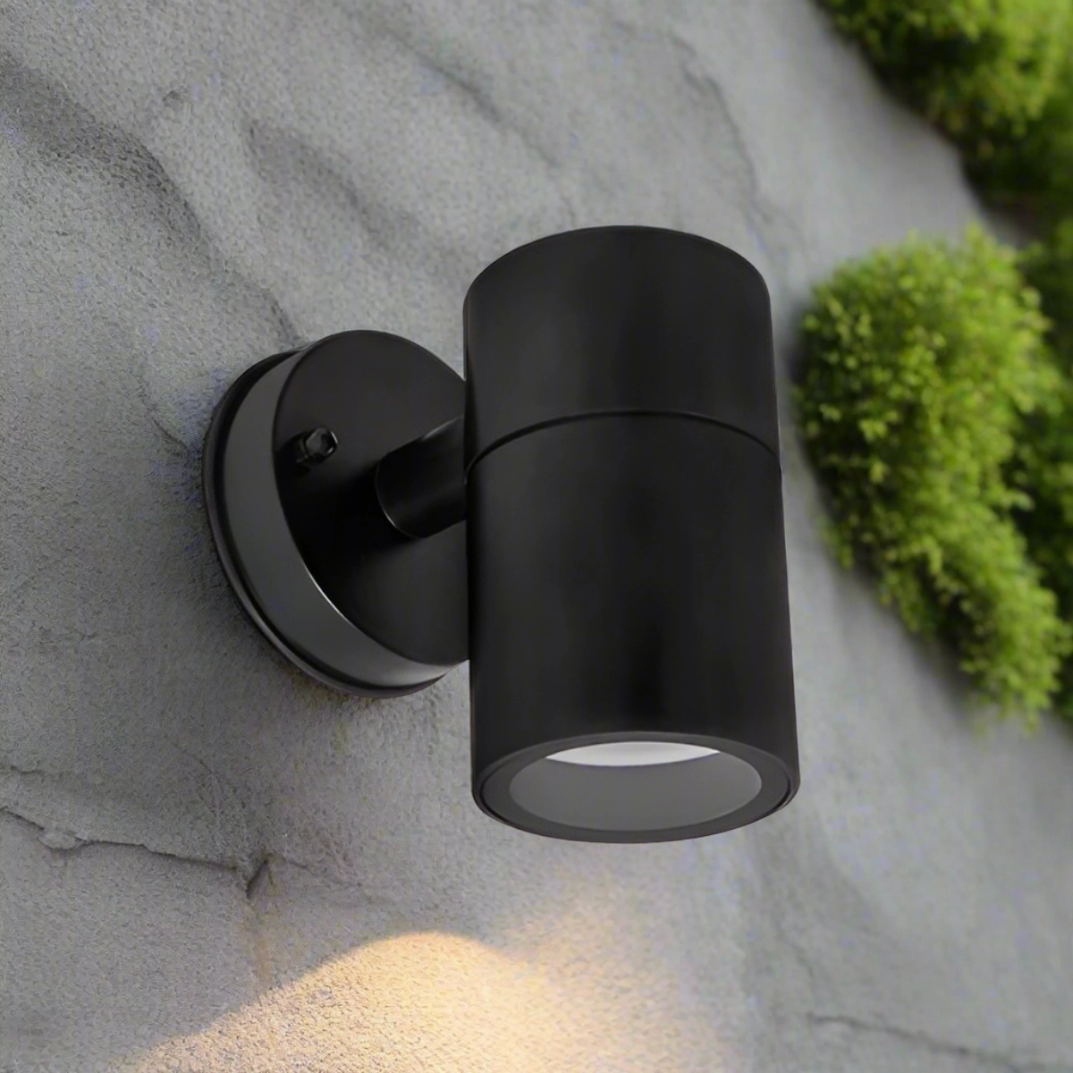CGC TOPAZ Black GU10 Outdoor Down Wall Light Polycarbonate IP54Weatherproof outdoor lighting