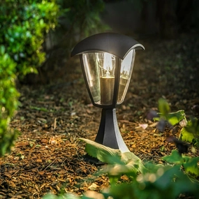 CGC VIOLET Black Outdoor Short Post Coach Style LightWeatherproof outdoor lighting