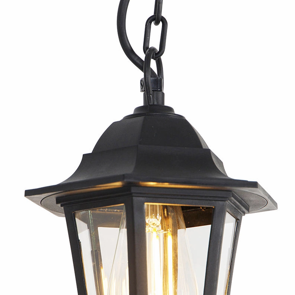 CGC YASMIN Black Outdoor Traditional Lantern Style Hanging Light