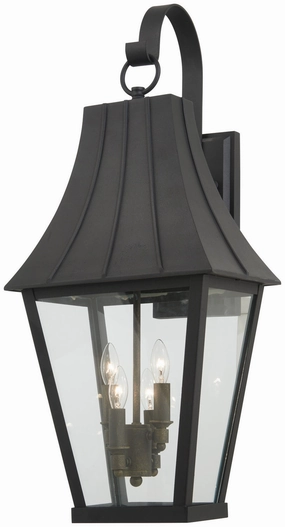 Chateau Grande Four Light Outdoor Wall Mount Coal W/GoldOutdoor wall sconces with motion sensor