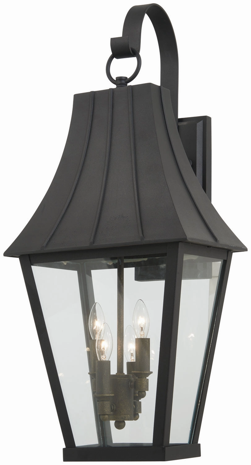 Chateau Grande Four Light Outdoor Wall Mount Coal W/GoldOutdoor wall sconces with motion sensor