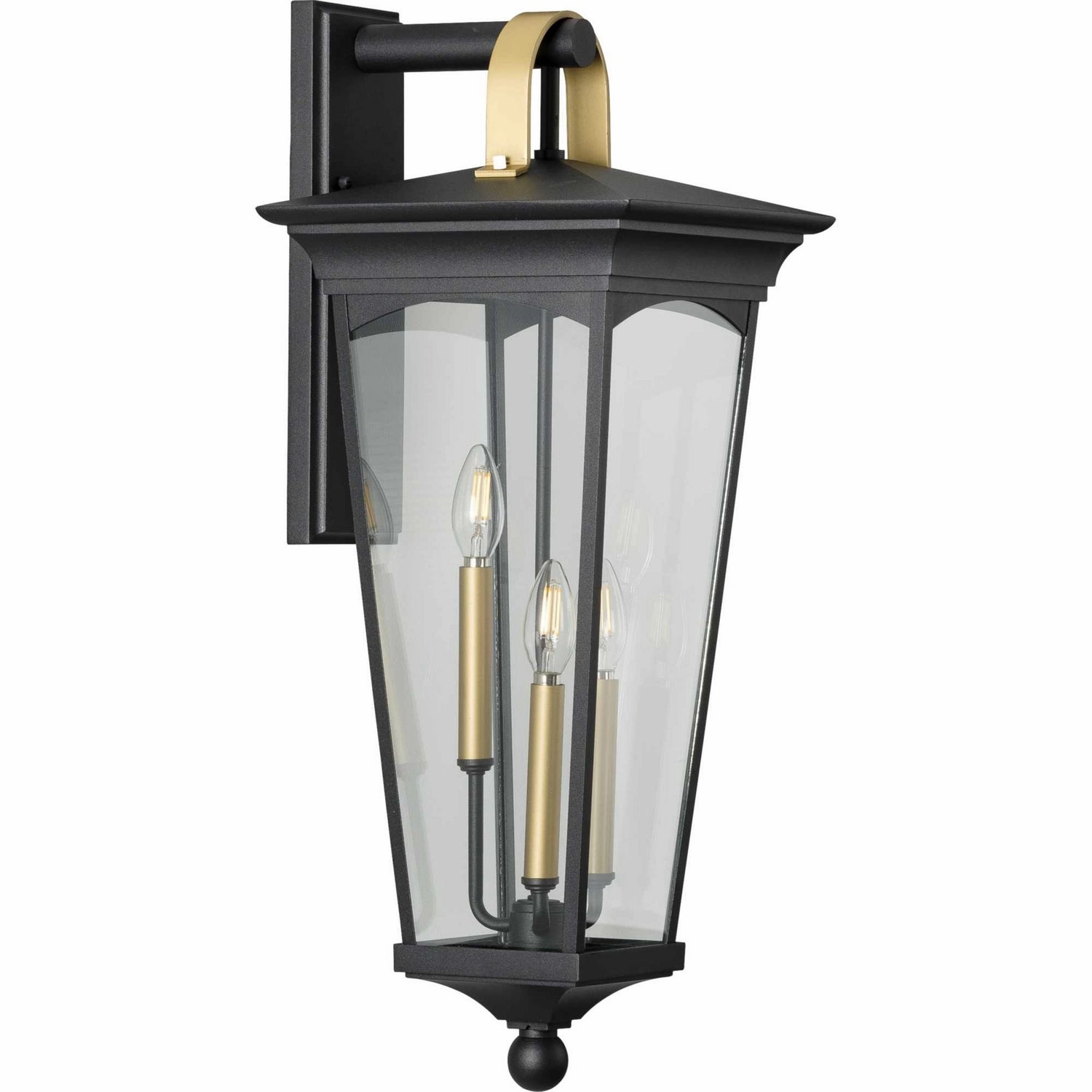 Chatsworth Three Light Wall Lantern Black