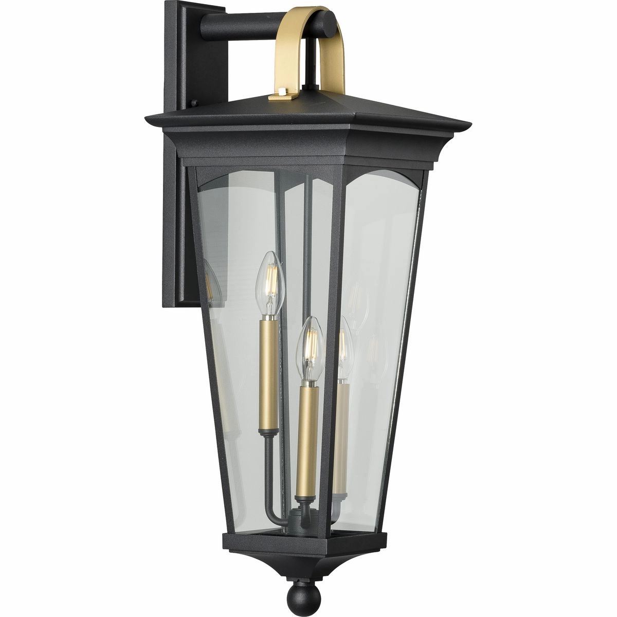 Chatsworth Three Light Wall Lantern Black