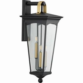 Chatsworth Three Light Wall Lantern BlackOutdoor wall sconces with motion sensor