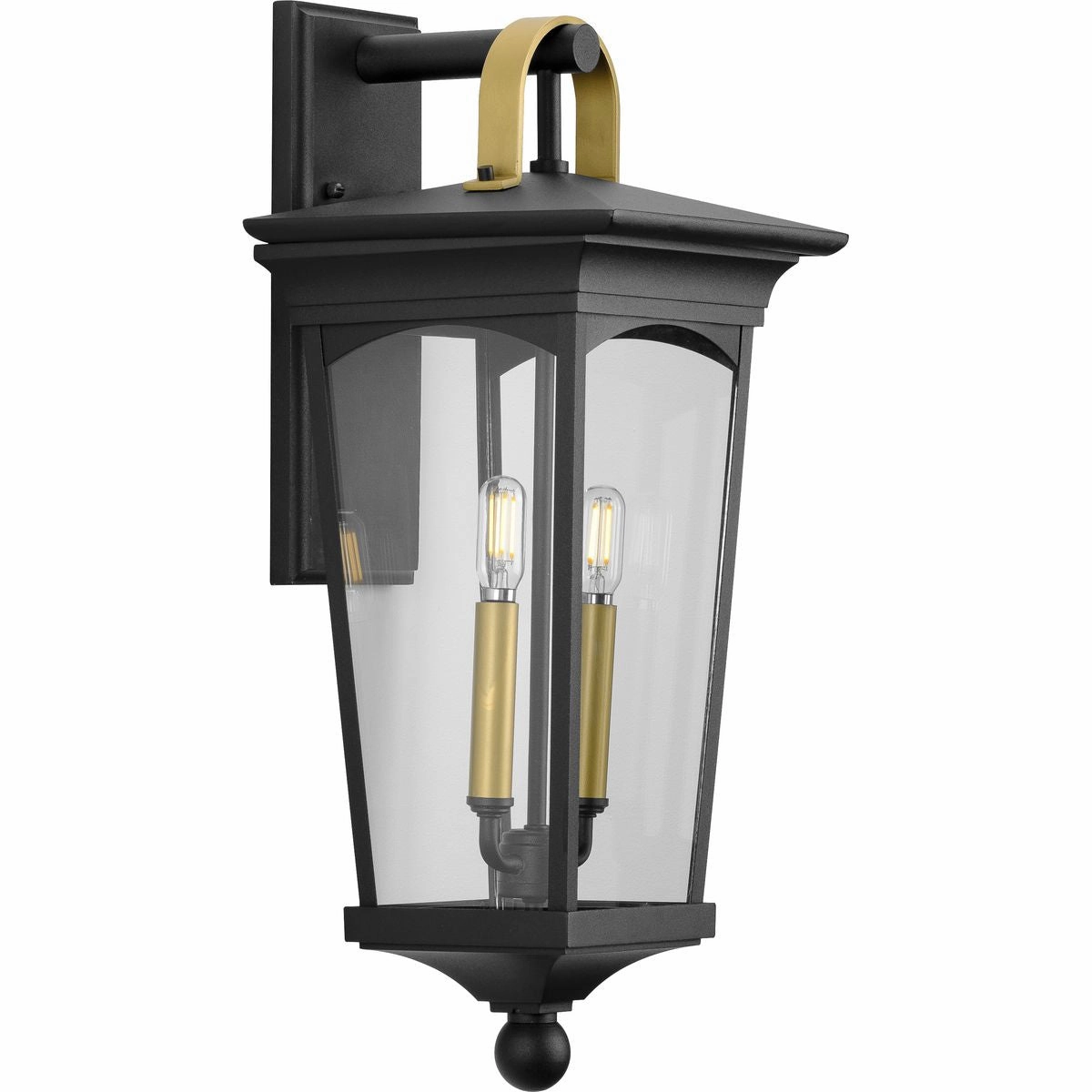 Chatsworth Two Light Wall Lantern Black