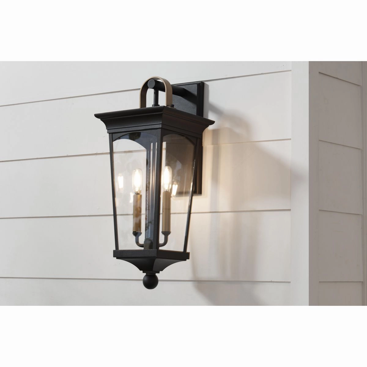 Chatsworth Two Light Wall Lantern Black
