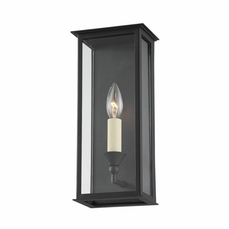 Chauncey One Light Outdoor Wall Sconce Textured BlackOutdoor wall sconces with motion sensor