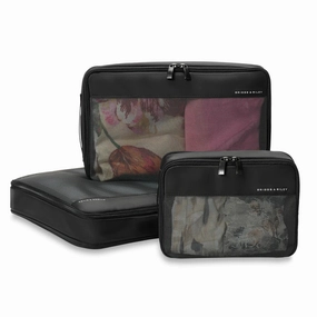 Limited Time Sale Check In Compression Packing Cube Set - Black
