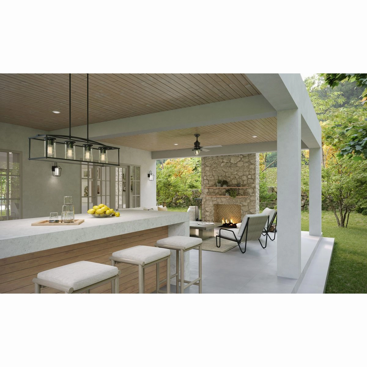 Chilton One Light Outdoor Wall Lantern Black