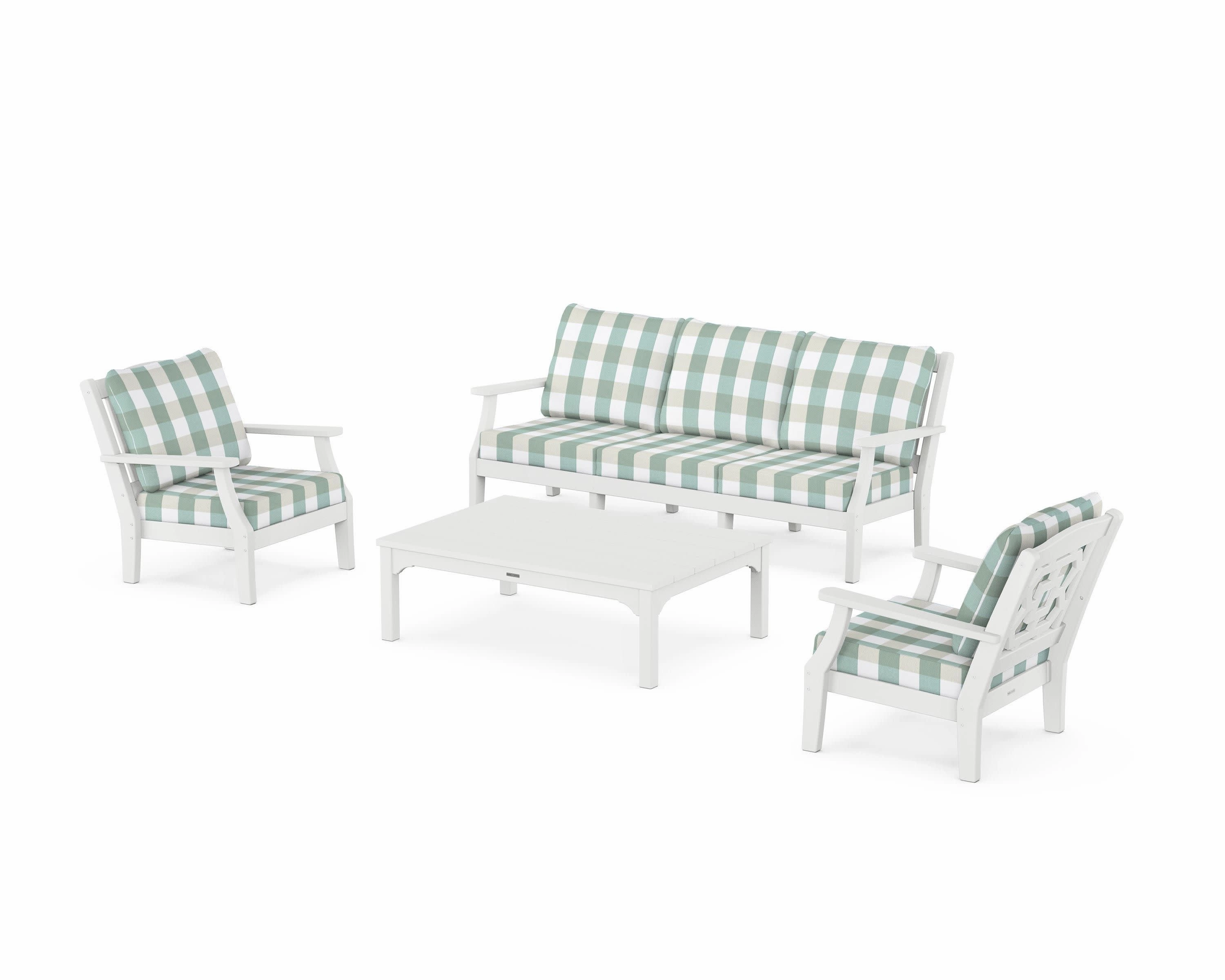 Chinoiserie 4-Piece Deep Seating Set with Sofa