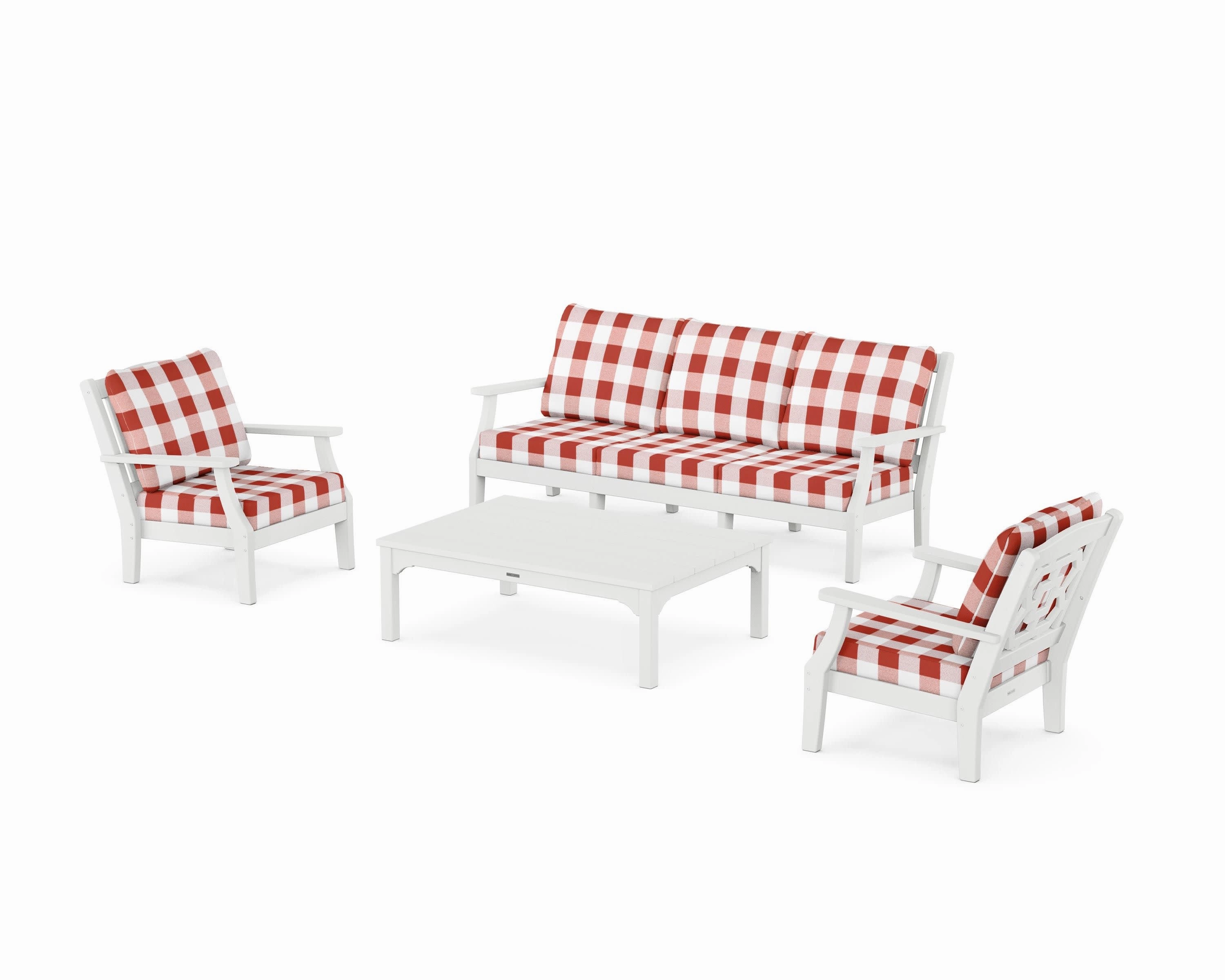 Chinoiserie 4-Piece Deep Seating Set with Sofa