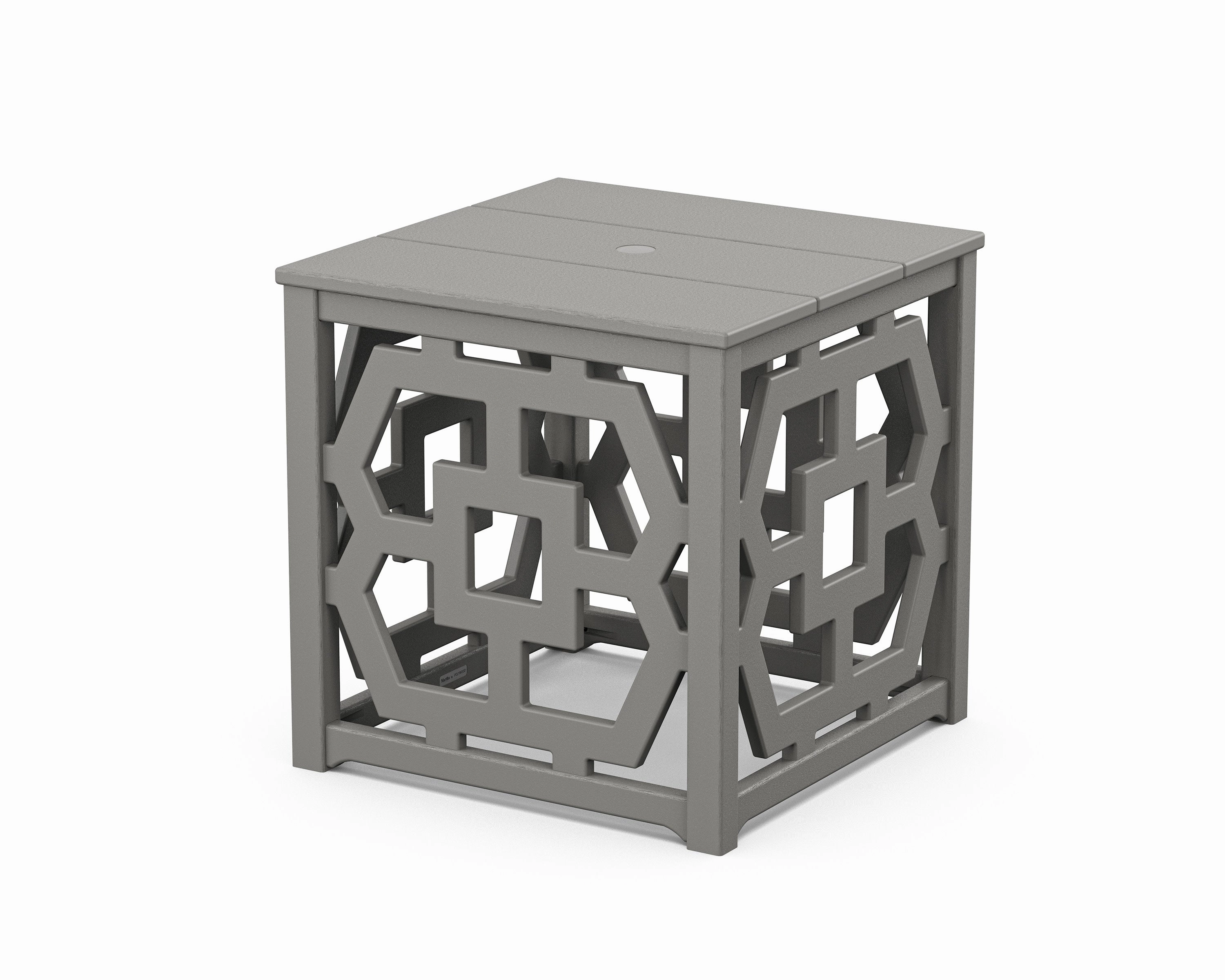 Chinoiserie Umbrella Stand Accent Tableoutdoor table for balcony or garden