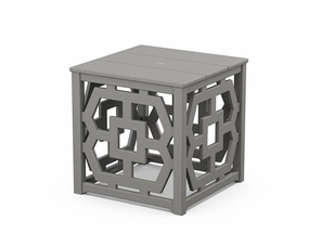 Chinoiserie Umbrella Stand Accent Tableoutdoor table for balcony or garden